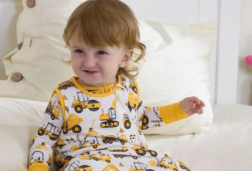 Baby wearing soft pajamas before bedtime