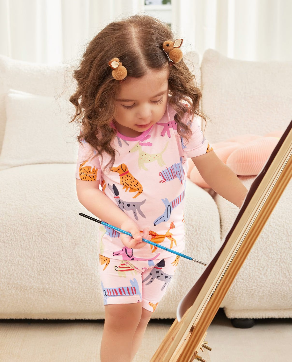 Dapper Dog Short Two-Piece Pajama Set, Dapper Dog 3 jpg