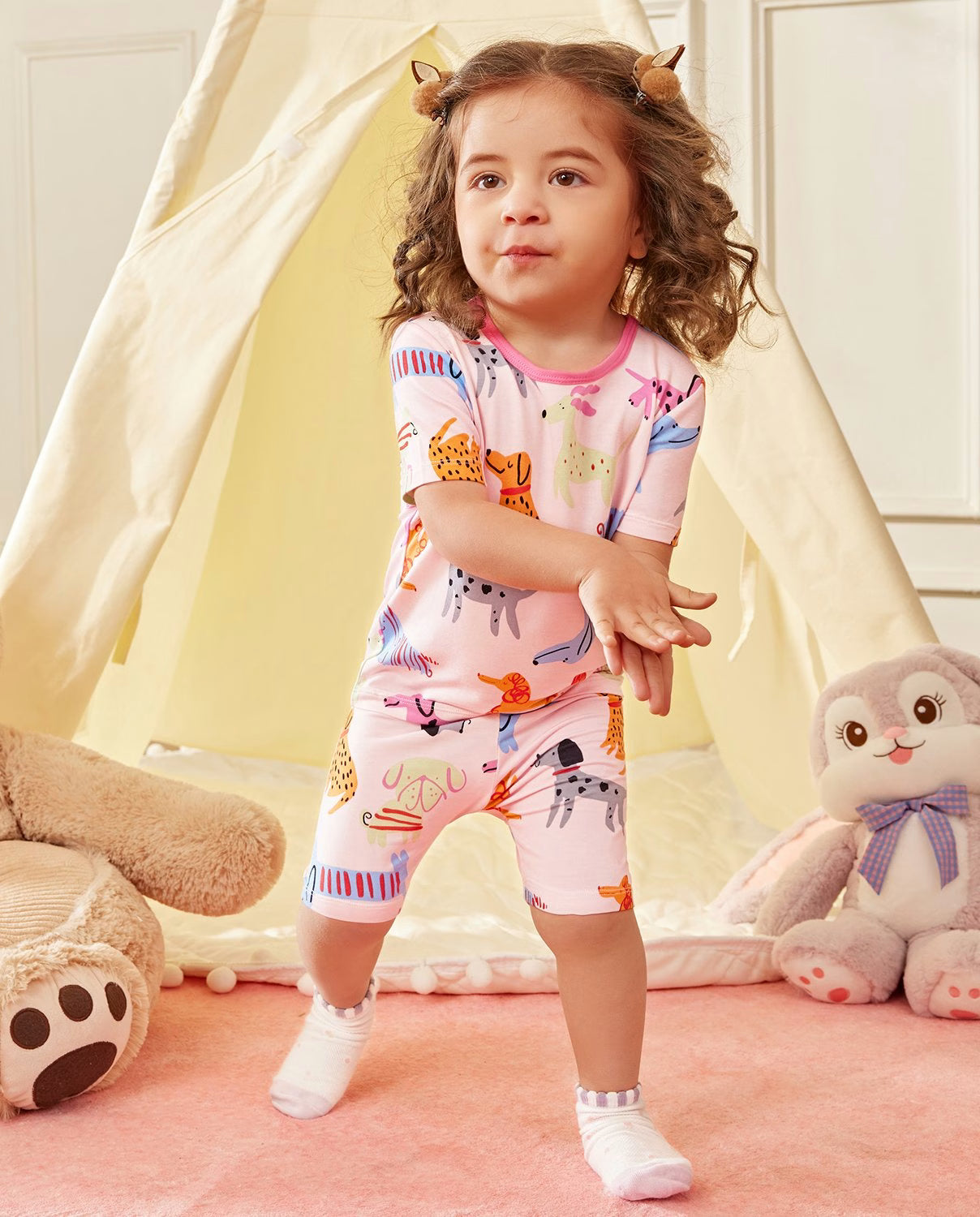 Dapper Dog Short Two-Piece Pajama Set, Dapper Dog 6 jpg