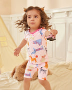 Dapper Dog Short Two-Piece Pajama Set, Dapper Dog 7 jpg