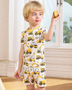 Digging Time Short Two-Piece Pajama Set, Digging Time bamboo short two piece pjs lifestyle 03