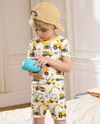 Digging Time Short Two-Piece Pajama Set, Digging Time bamboo short two piece pjs lifestyle 05