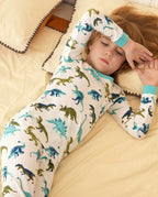Dino Dreams Long Two-Piece Pajama Set, lifestyle view 5