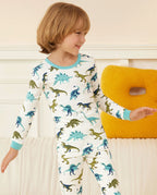 Dino Dreams Long Two-Piece Pajama Set, lifestyle view 7