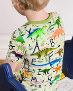 Dino Handbook Short Two-Piece Pajama Set, Dino Handbook bamboo short two piece pjs lifestyle 08