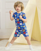 Donut Party Short Two-Piece Pajama Set, Donut Party bamboo long two piece pjs lifestyle 10