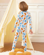 Easter Eggs Long Two-Piece Pajama Set, Easter Bunny bamboo long two piece pjs lifestyle 04 1