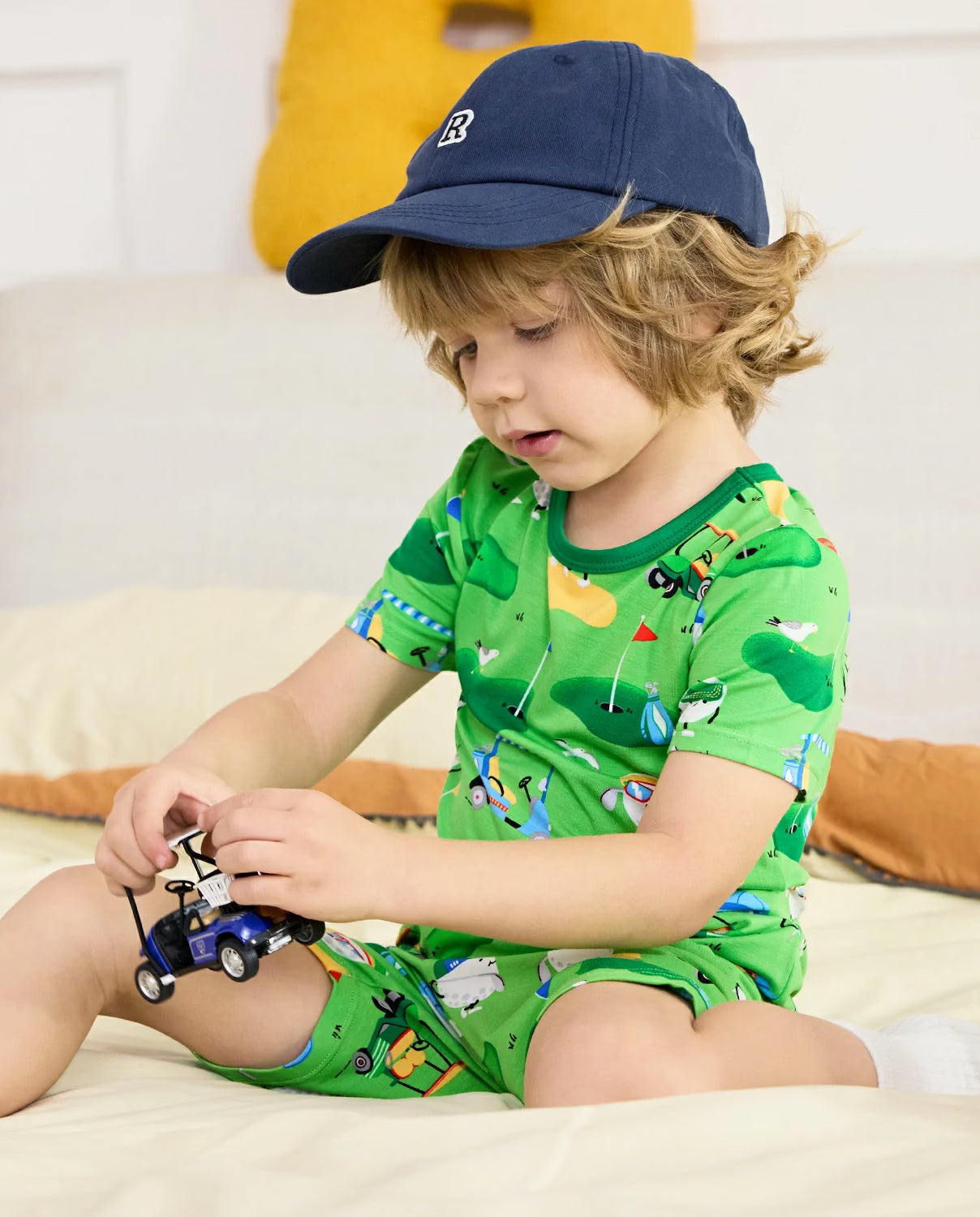 Golf Pals Short Two-Piece Pajama Set, Golf Pals bamboo short two piece pjs lifestyle 02
