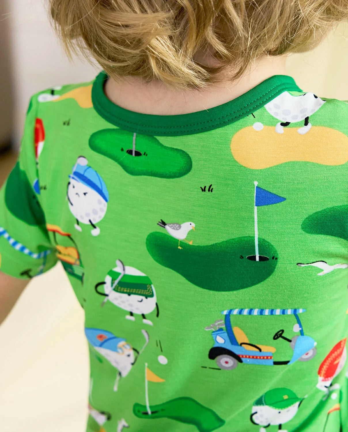 Golf Pals Short Two-Piece Pajama Set, Golf Pals bamboo short two piece pjs lifestyle 04