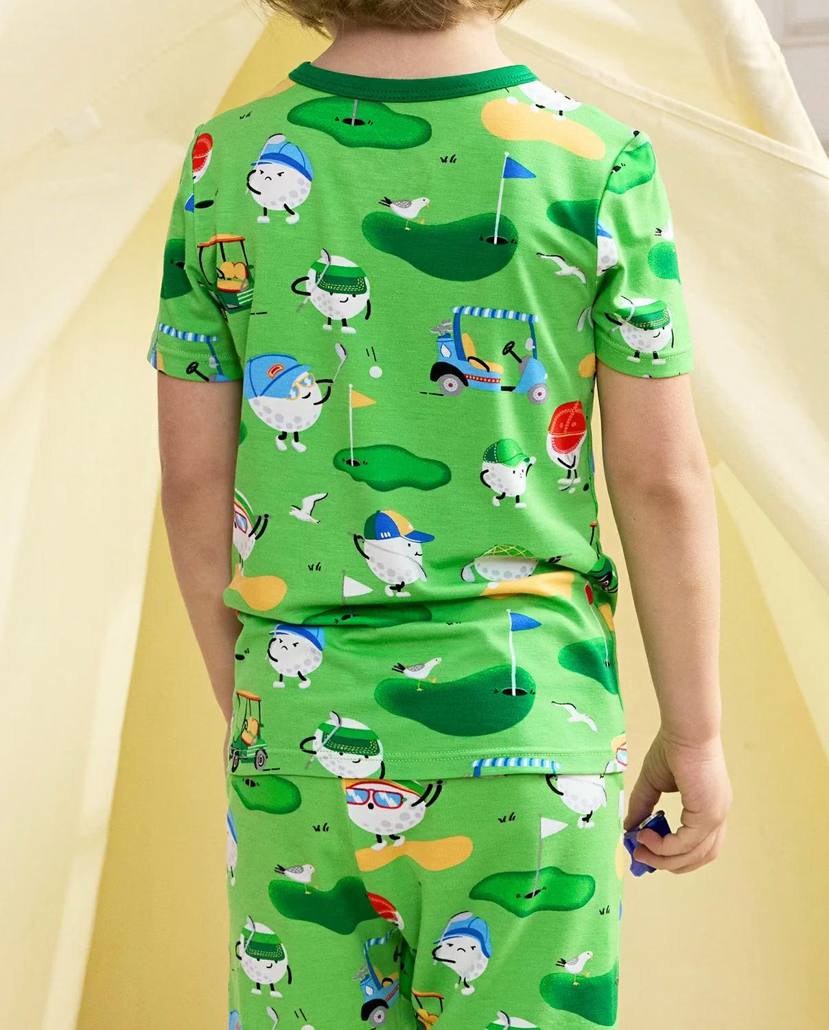 Golf Pals Short Two-Piece Pajama Set, Golf Pals bamboo short two piece pjs lifestyle 07