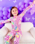 Happy Dots Long Two-Piece Pajama Set, Happy Dots bamboo long two piece pjs lifestyle 01