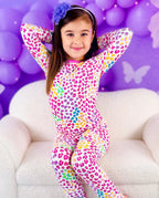 Happy Dots Long Two-Piece Pajama Set, Happy Dots bamboo long two piece pjs lifestyle 02