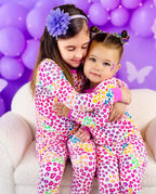 Happy Dots Long Two-Piece Pajama Set, Happy Dots bamboo long two piece pjs lifestyle 04