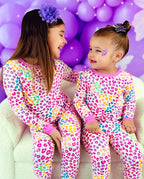 Happy Dots Long Two-Piece Pajama Set, Happy Dots bamboo long two piece pjs lifestyle 07