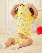 Lemon Tree Short Two-Piece Pajama Set, Lemon Tree bamboo short two piece pjs lifestyle 11