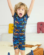 Monster Drive Short Two-Piece Pajama Set, Monster Drive bamboo long two piece pjs lifestyle 04