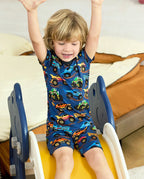 Monster Drive Short Two-Piece Pajama Set, Monster Drive bamboo long two piece pjs lifestyle 12