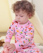 Pink Barnyard Long Two-Piece Pajama Set, Pink Barnyard bamboo long two piece pjs lifestyle 08