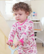 Pink Pistol Long Two-Piece Pajama Set, Pink Pistol bamboo long two piece pjs lifestyle 07