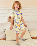 Puppy Bliss Short Two-Piece Pajama Set, Puppy Bliss bamboo short two piece pjs lifestyle 02