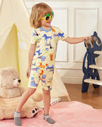 Puppy Bliss Short Two-Piece Pajama Set, Puppy Bliss bamboo short two piece pjs lifestyle 06