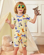 Puppy Bliss Short Two-Piece Pajama Set, Puppy Bliss bamboo short two piece pjs lifestyle 08