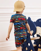Race Kings Short Two-Piece Pajama Set, Race Kings bamboo short two piece pjs lifestyle 09
