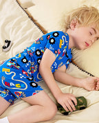 Ready? Go! Short Two-Piece Pajama Set, Ready Go bamboo short two piece pjs lifestyle 03