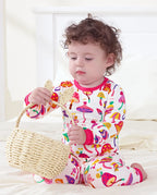 Shroom Bloom Long Two-Piece Pajama Set, Shroom Bloom bamboo long two piece pjs lifestyle 03