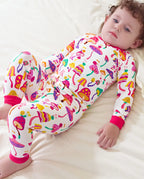 Shroom Bloom Long Two-Piece Pajama Set, Shroom Bloom bamboo long two piece pjs lifestyle 04