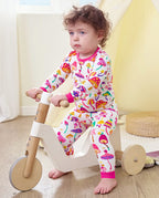 Shroom Bloom Long Two-Piece Pajama Set, Shroom Bloom bamboo long two piece pjs lifestyle 08