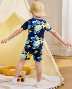 Space Walk Short Two-Piece Pajama Set, Space Walk bamboo short two piece pjs lifestyle 07