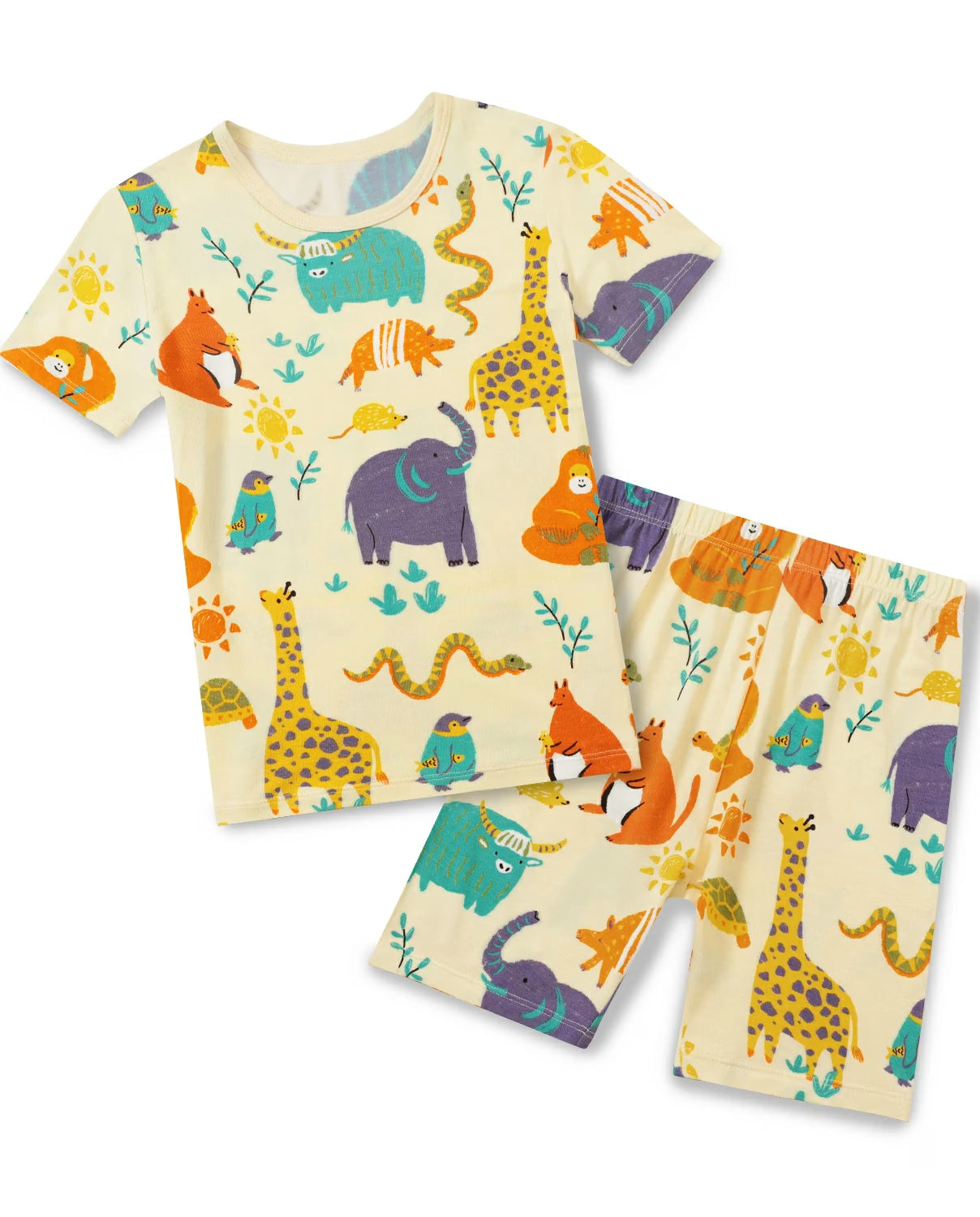 Animal Dreamland Short Two-Piece Pajama Set, main product view