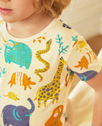 Animal Dreamland Short Two-Piece Pajama Set, lifestyle view 2