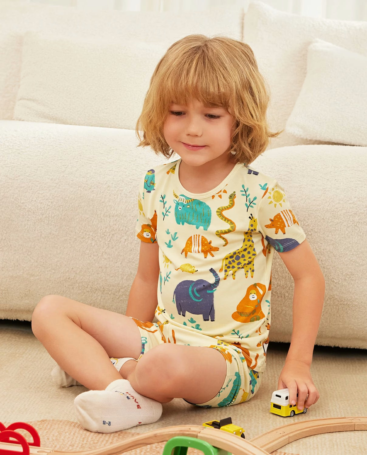 Animal Dreamland Short Two-Piece Pajama Set, lifestyle view 7