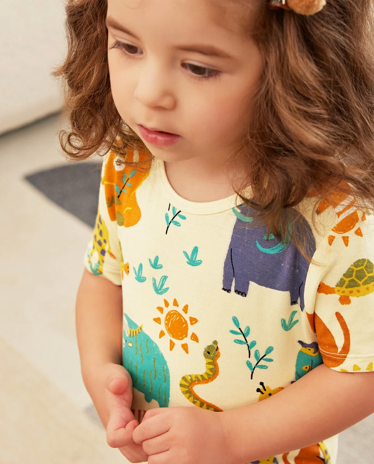 Animal Dreamland Short Two-Piece Pajama Set, lifestyle view 8