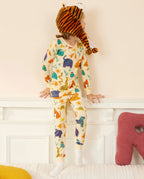 Animal Dreamland bamboo long two-piece pajamas, lifestyle view 2