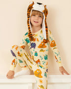 Animal Dreamland bamboo long two-piece pajamas, lifestyle view 5