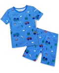 AzureCar Tracks Short Two-Piece Pajama Set, azurecar tracks short two piece pajama set main