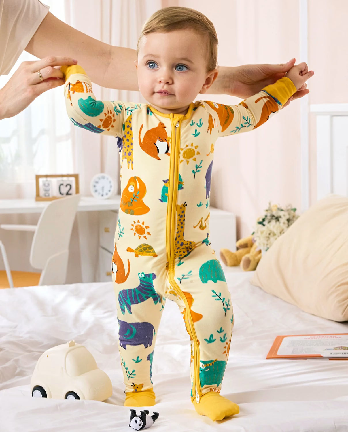Animal Dreamland Bamboo Zippy, animal dreamland bamboo zippy baby standing front 03 1