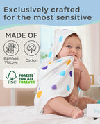 Animal Dreamland Hooded Baby Bath Towels (2-Pack), fabric information graphic