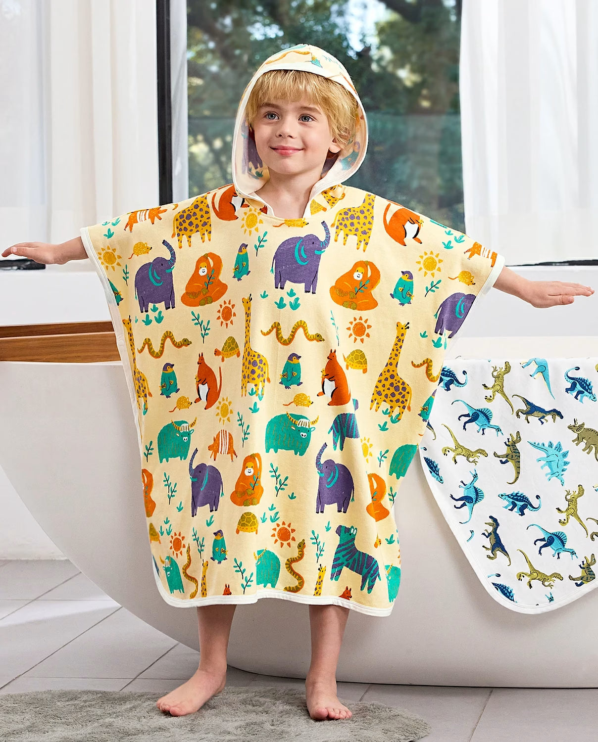 Animal Dreamland Hooded Toddler Bath Towel, lifestyle view 2