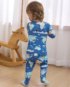 Animal Map Bamboo Zippy, animal map bamboo zippy back view lifestyle 05