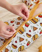Burger &amp; Buddies Bamboo Zippy, burger and buddies bamboo zippy detail two way zipper 03