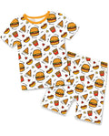 Burger &amp; Buddies Short Two-Piece Pajama Set, burger buddies short two piece pajama set main