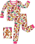 Christmas Gingerbread Long Two-Piece Pajama Set, christmas gingerbread two piece pajama set main