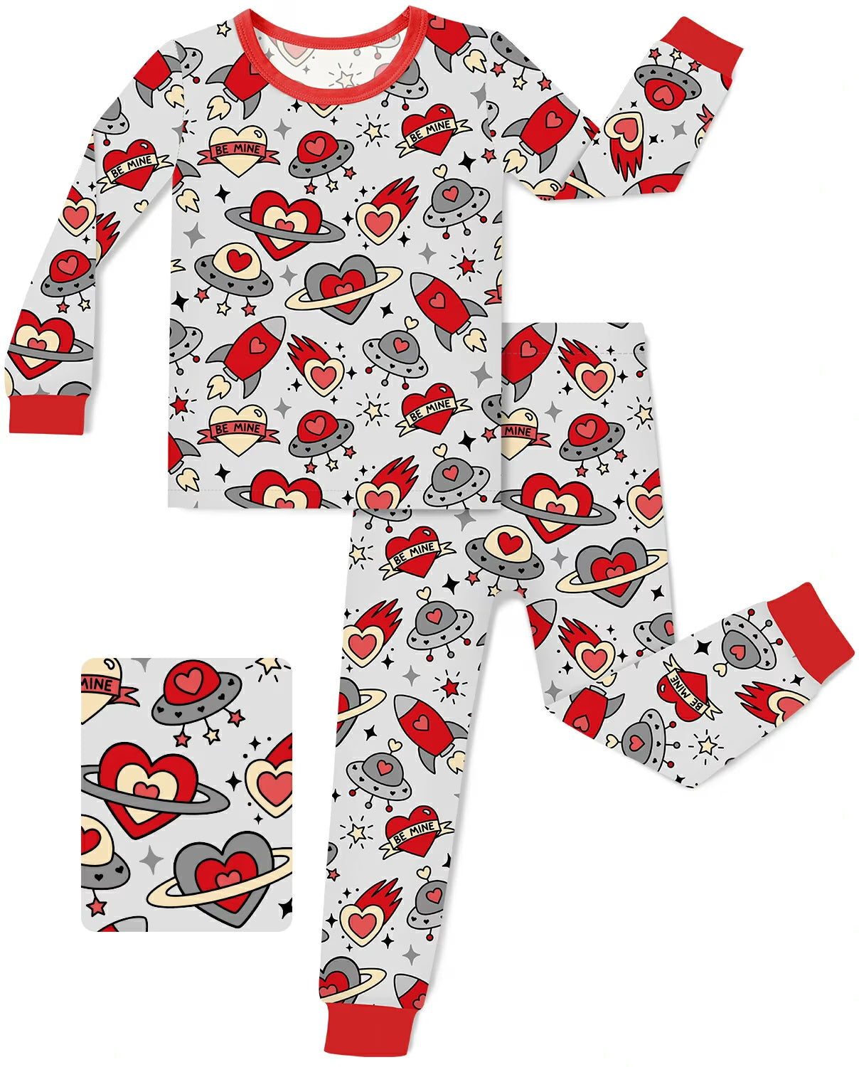 Cosmic Love Long Two-Piece Pajama Set, cosmic love two piece pajama set main