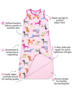 Dapper Dog Bamboo Baby Sleep Sack, dapper dog bamboo baby sleep sack 03 features infographic