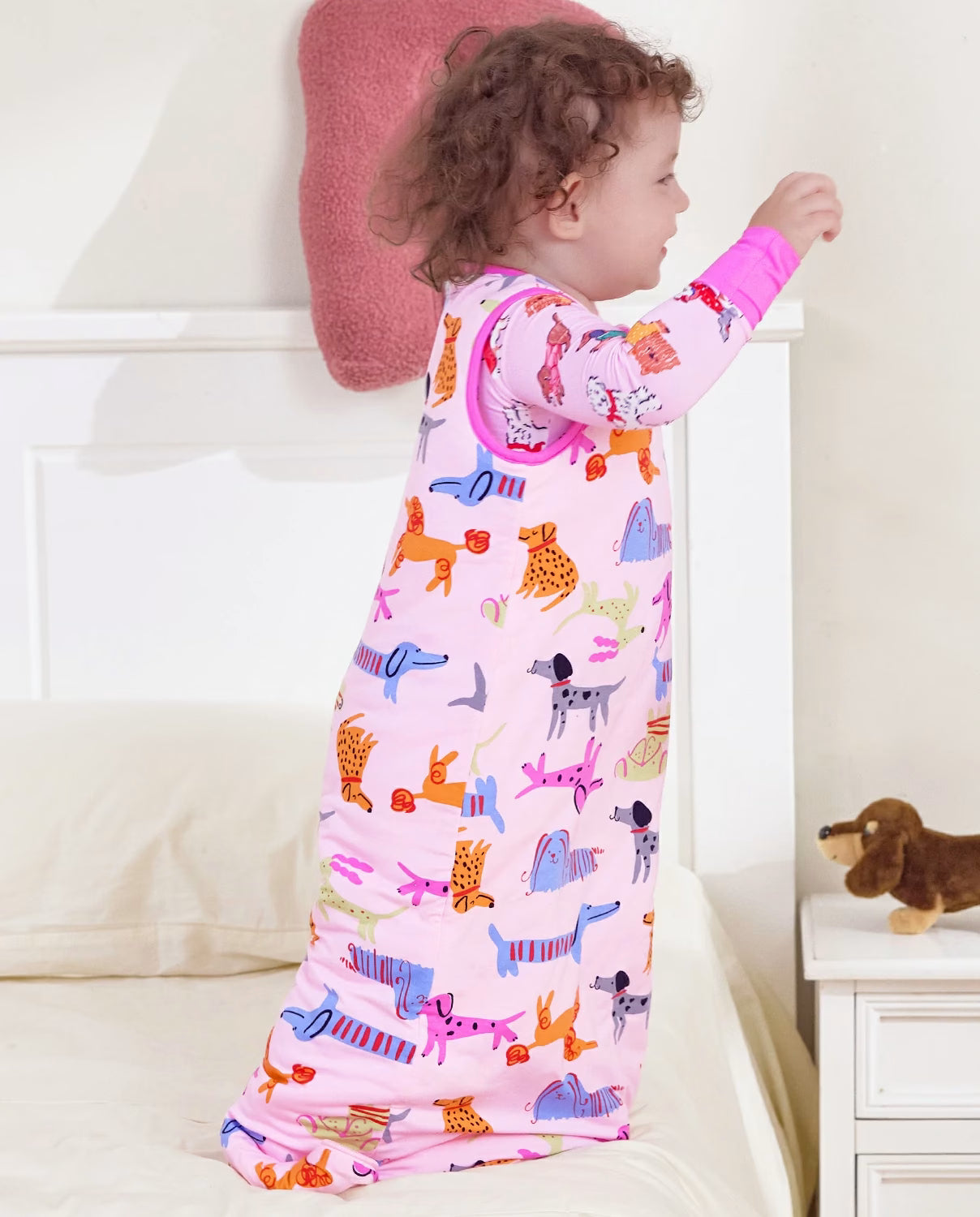Dapper Dog Bamboo Baby Sleep Sack, dapper dog bamboo baby sleep sack 12 lifestyle standing bedside
