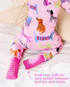Dapper Dog Bamboo Zippy, dapper dog bamboo zippy 04 detail convertible foot cuff